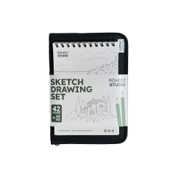 Roholt Studio Sketch Drawing Set - 43 Dele