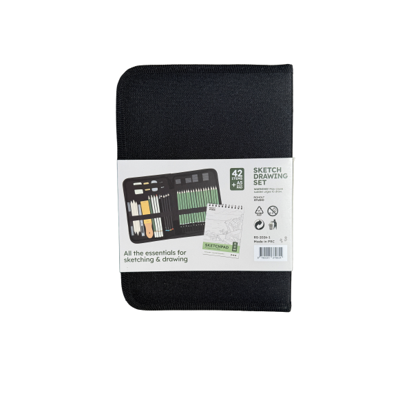 Roholt Studio Sketch Drawing Set - 43 Dele