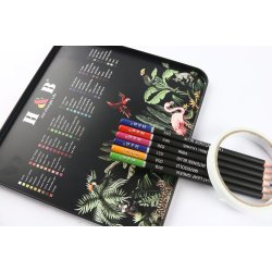 H&B Oliebaserede Farveblyanter i Metalske - 72-stk.