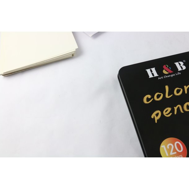 H&B Oliebaserede Farveblyanter i Metalske - 120-stk. 