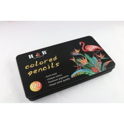 H&B Oliebaserede Farveblyanter i Metalske - 120-stk. 