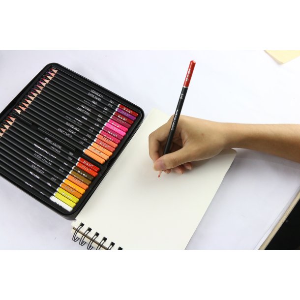 H&B Oliebaserede Farveblyanter i Metalske - 180-stk.