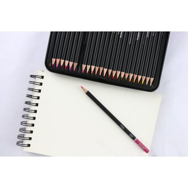 H&B Oliebaserede Farveblyanter i Metalske - 180-stk.