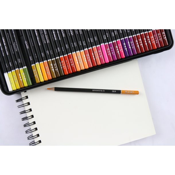 H&B Oliebaserede Farveblyanter i Metalske - 120-stk. 