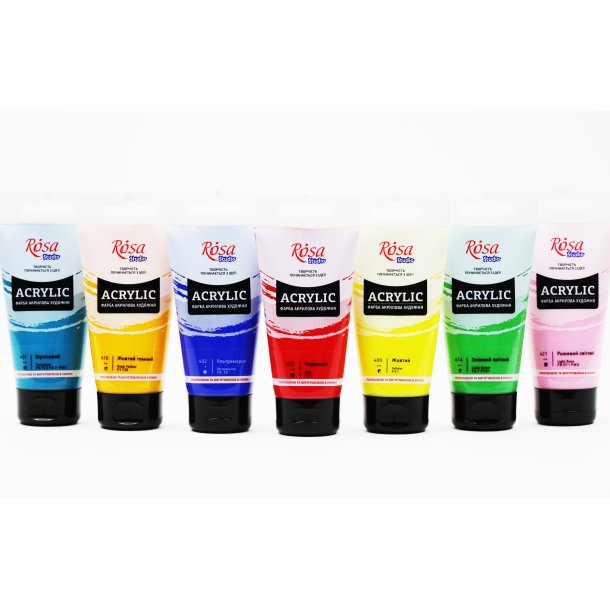 Rosa Akrylmaling 75ml.