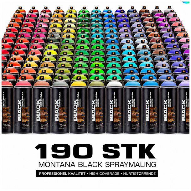 Montana BLACK set - 190 stk.