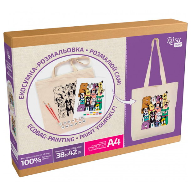 Ecobag - Mal Selv - Dogs 38x42 cm