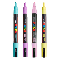POSCA PC-3M 0,9-1,3mm 4-Pak Soft Colors