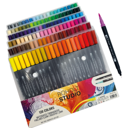 Roholt Studio, 120 Dobbeltendede Vandbaserede Brushpens