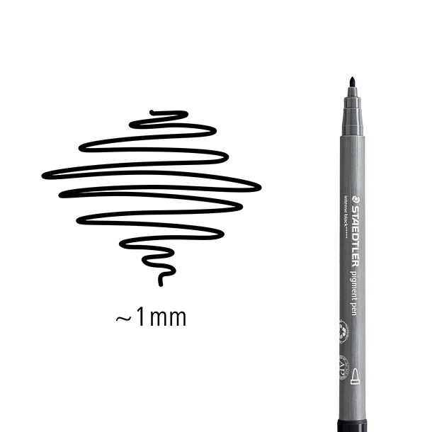 Staedtler Pigment Pen 1mm Intense Black