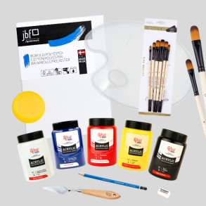 Rosa Premium Akryl Pakke - 5x400ml.