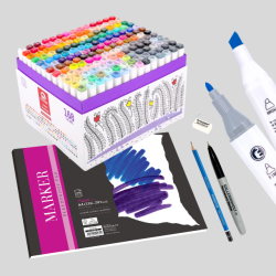 Mobee - 168-Stk Pro Twin Marker + Blok A4