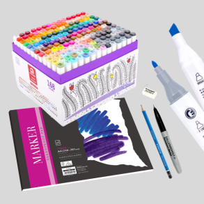 Mobee - 168-Stk Pro Twin Marker + Blok A4