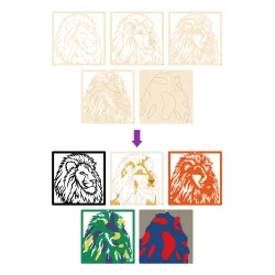 Wooden Art Craft Kit - Lion