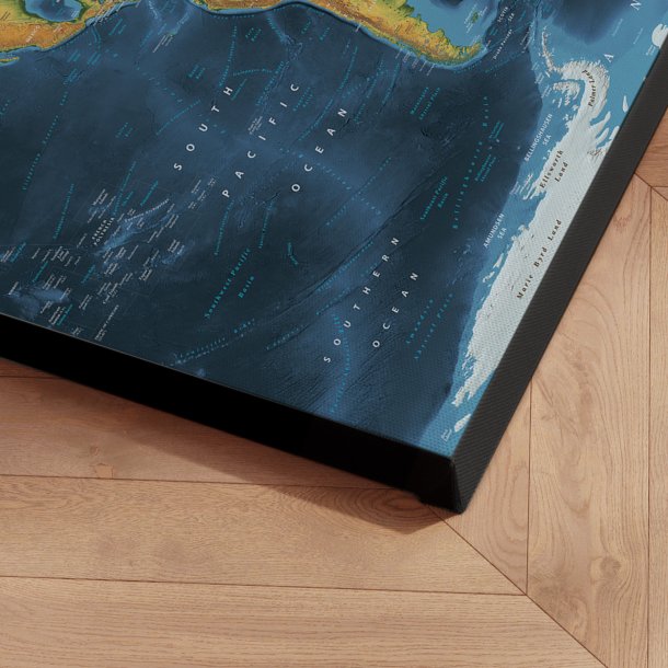 Lrredsprint Verdenskort - Cobalt