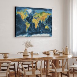 Lrredsprint Verdenskort - Cobalt