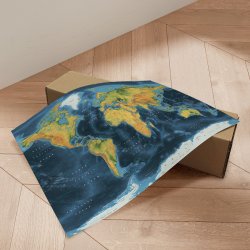 Verdenskort Plakat - Cobalt