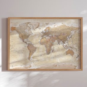 Verdenskort Plakat - Sand