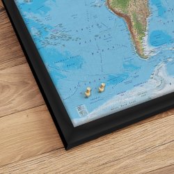 Opslagstavle Verdenskort - Clarity - Sort ramme