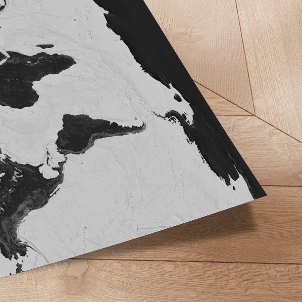 Verdenskort Plakat - Grey Current