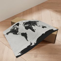 Verdenskort Plakat - Grey Current