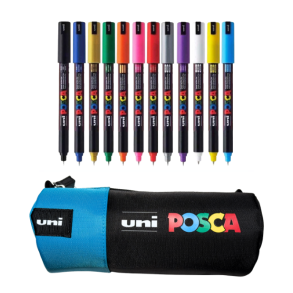 POSCA PC-1MR Penalhus Sortiment - Lys Bl�