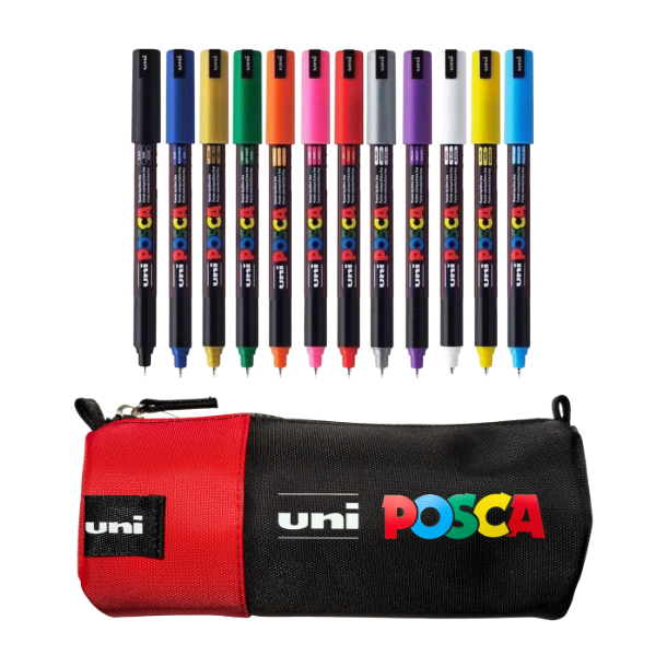POSCA PC-1MR Penalhus Sortiment - Rd