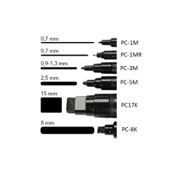 POSCA Ultimativt sortiment - PC-1M, PC-1MR, PC-3M (96 stk)