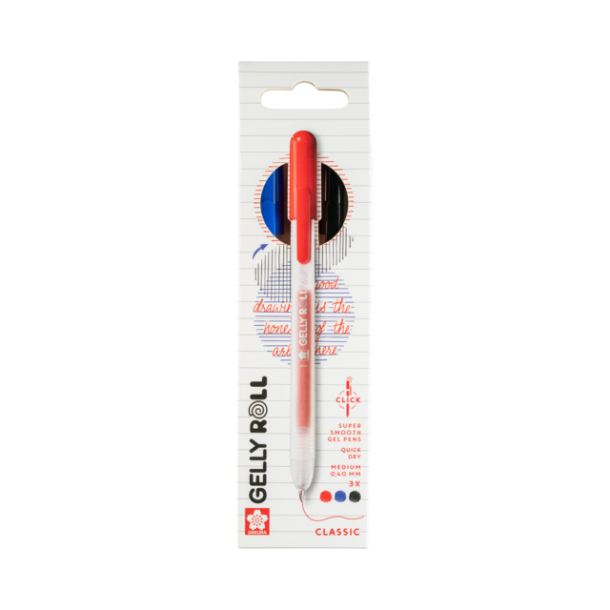Gelly Roll Click - Red, Blue &amp; Black 3-Pak
