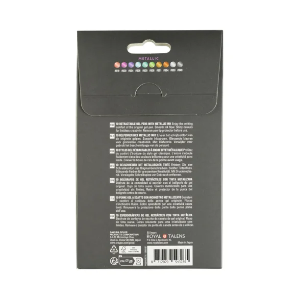 Sakura Gelly Roll Metallic Retractable Gel Pens, 10-Pack