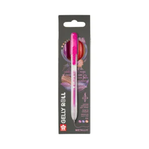 Sakura Gelly Roll Metallic Retractable Gel Pens, 3-Pack Red-Pink-Purple
