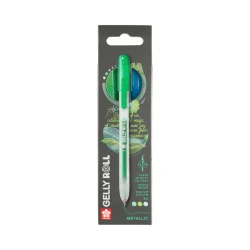 Sakura Gelly Roll Metallic Retractable Gel Pens, 3-Pack Blue-Green-Emerald