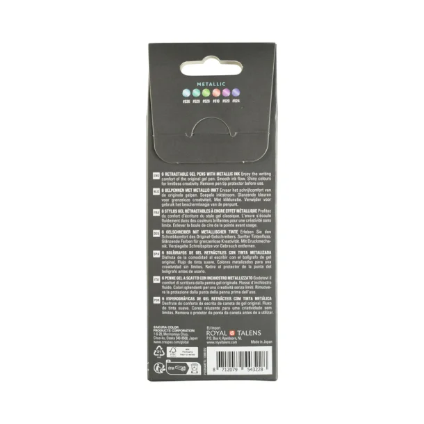Sakura Gelly Roll Metallic Retractable Gel Pens, 6-Pack