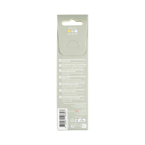 Sakura Gelly Roll Retractable Gel Pens, Special 3-Pack Gold-Silver-White
