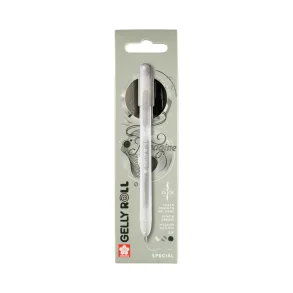 Sakura Gelly Roll Retractable Gel Pens, Special 3-Pack Metallic Black-Silver-Black