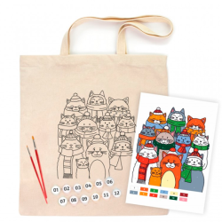 Ecobag - Mal Selv - Cats 38x42 cm