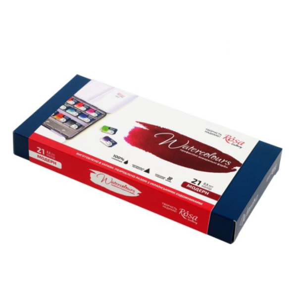 Rosa Gallery "Modern" Akvarelbrikker - 21-Pan st