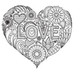 Share The Love - Coloring Book For Adults