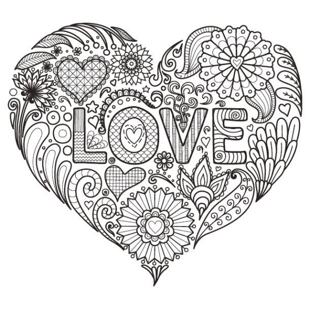 Share The Love - Coloring Book For Adults
