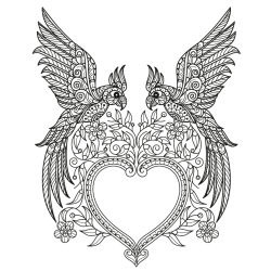 Heart Mandala - Coloring Book For Adults