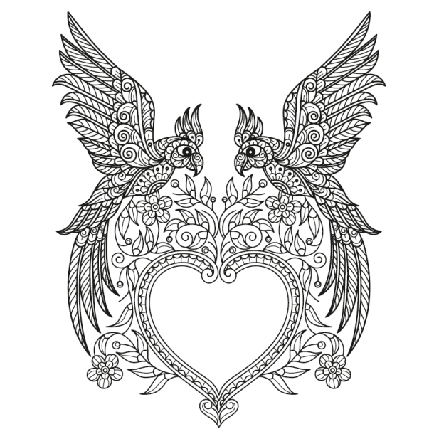 Heart Mandala - Coloring Book For Adults