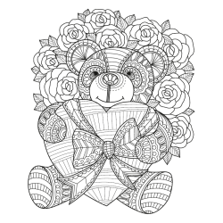 Heart Mandala - Coloring Book For Adults
