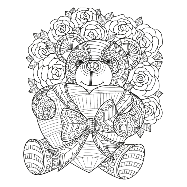 Heart Mandala - Coloring Book For Adults