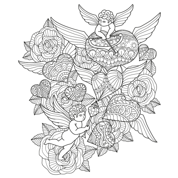 Heart Mandala - Coloring Book For Adults