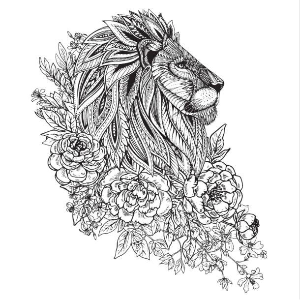 Let's Unfold The Jungle - Adult Coloring Book