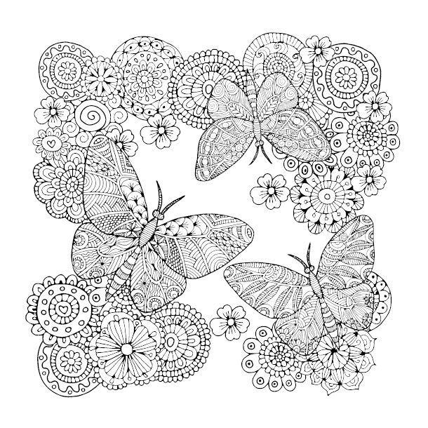 Birds &amp; Butterflies - Colouring for Mindfulness