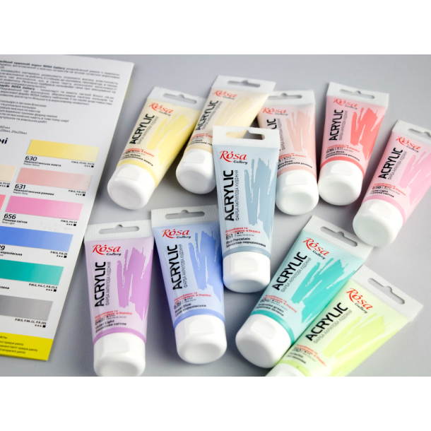 Rosa Gallery Akrylmaling, 60ml.