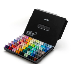 HIMI Twin Cup Jelly Gouache - 112 Farver, Black Case
