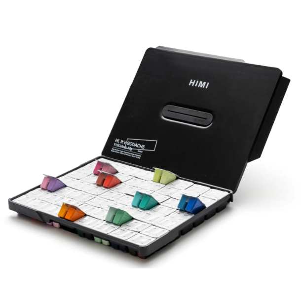 HIMI Twin Cup Jelly Gouache - 112 Farver, Black Case