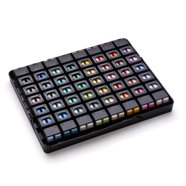 HIMI Twin Cup Jelly Gouache - 112 Farver, Black Case